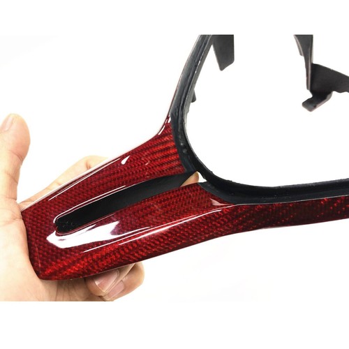 For 2017-23 Infiniti Q50 Q60 Steering Wheel Trim Carbon Fiber Replacement Red - Picture 6 of 8