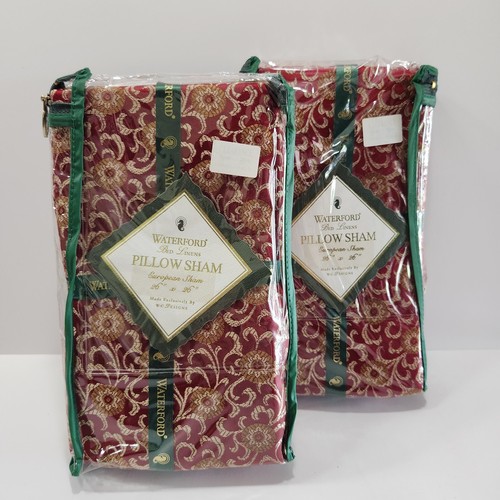 NEW Waterford Charlemont Ruby Euro Shams Set of 2