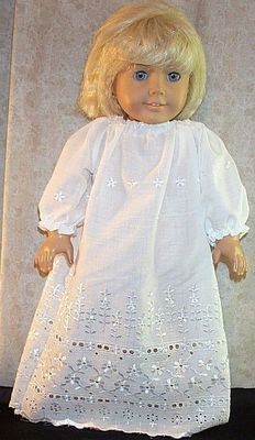 Doll Clothes Made 2 Fit Girl 18'' inch Nightgown White Eyelett