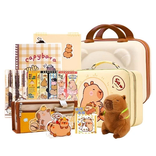 Pencil Case Capybara Stationery Set Back-to-school Gift Kit  for Students - Picture 1 of 21