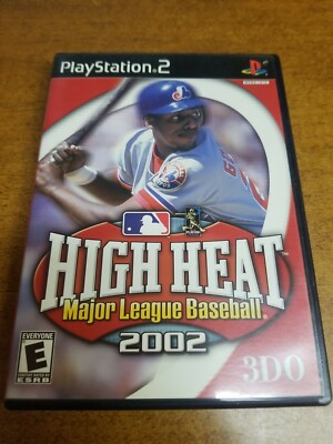 High Heat Major League Baseball 2002 (Sony PlayStation 2, 2001)(Complete)(Tested