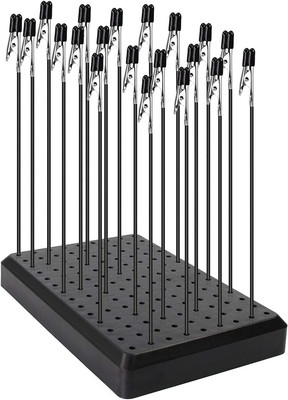 Model Painting Alligator Clip Sticks 20PCS with Stand Base 1PCS for Airbrush