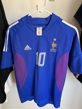 Adidas France home soccer jersey 2002/2004 Zidane 10 size M