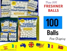 100 Balls Closet & Drawer Freshener – Odour Neutralizer – Compact Scent Balls