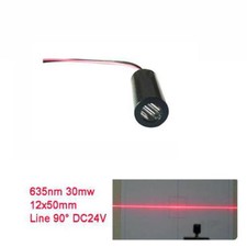 635nm 30mw Red Line Laser Module 12mm diameter Laser Red Laser Module DC24V