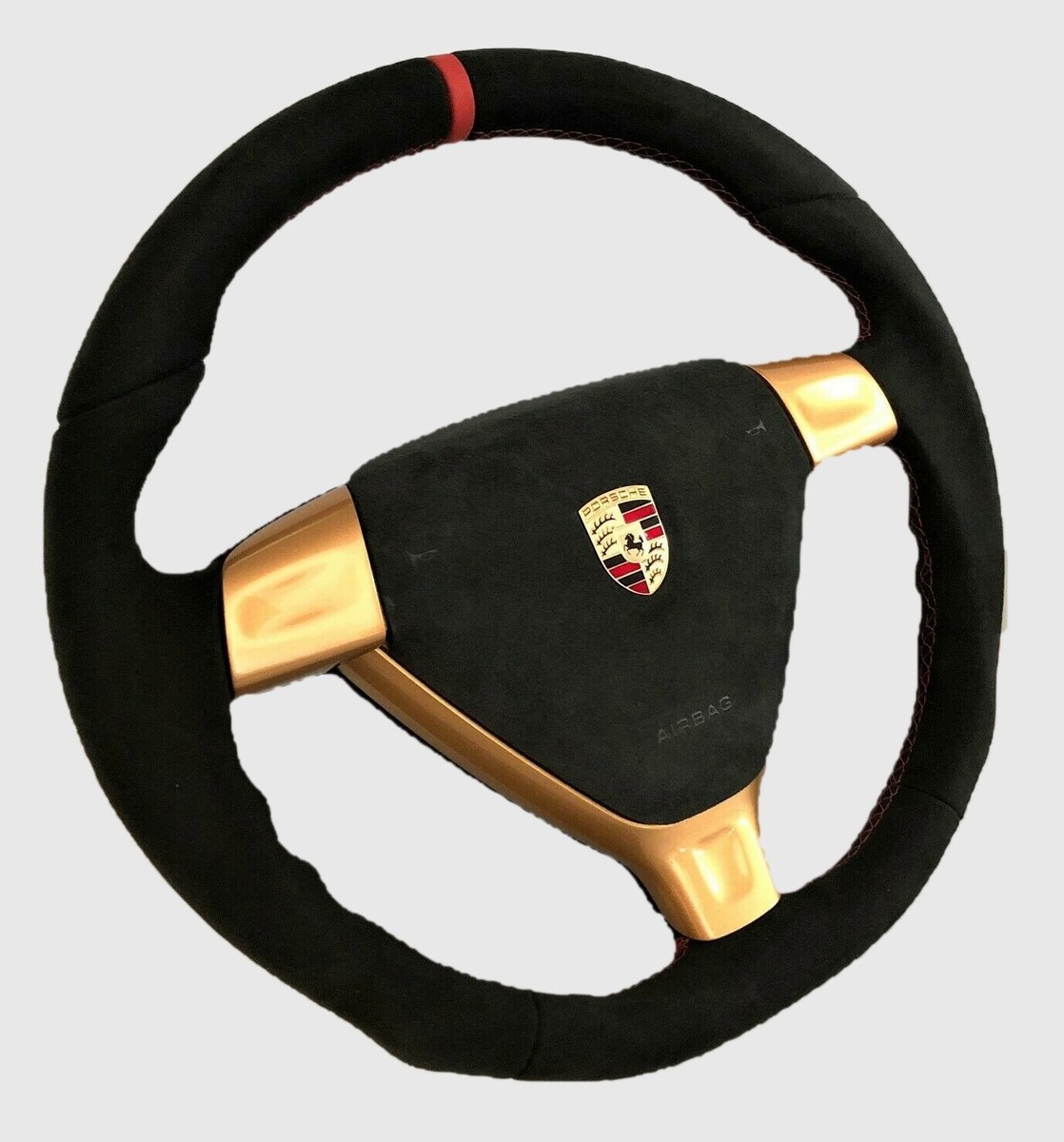 Porsche 997 987 MK1 Alcantara Lenkrad Gold GT3 Performance suede