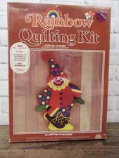 Vintage 1982 Rainbow Creations Quilting Kit Complete Unopened Circus Clown #7067