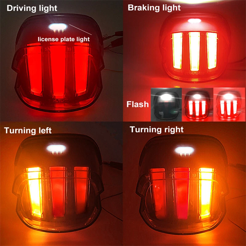 Led Rear Tail Light Brake Turn for Motor Touring Dyna Glide Softail Sportster — 第 3/4 张图片