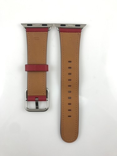 Original authentique Apple Watch boucle classique bracelet en cuir 40 mm 38 mm 41 mm S10 42 mm - Photo 56 sur 120