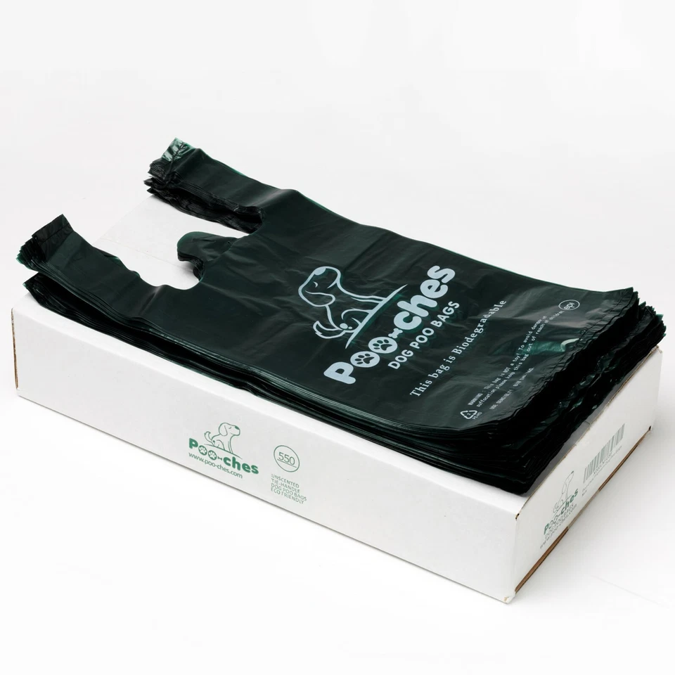 Dog Poo Bags 550 Pack With Tie Handles Strong Biodegradable Premium by Poo-ches® - Imagen 2 de 4