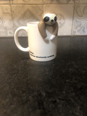 Sloth Mug Lazy Tired Sleepy Today I Will Do Absolutely Nothing 12 oz Coffee Tea