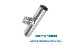 PORTACANNA INOX AISI 316 CON ATTACCO PER PULPITO, CORRIMANO, BATTAGLIOLA BARCA