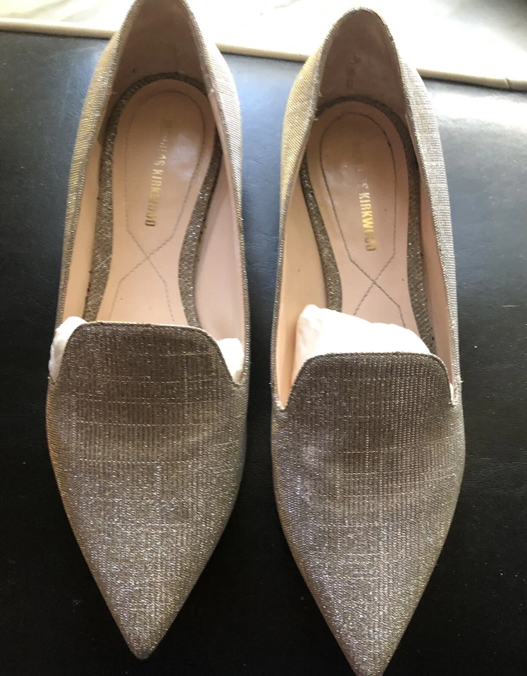 Mocasines de lúrex Nicholas Kirkwood de tacón nacarado 36 1/2 Foto 3 de 4