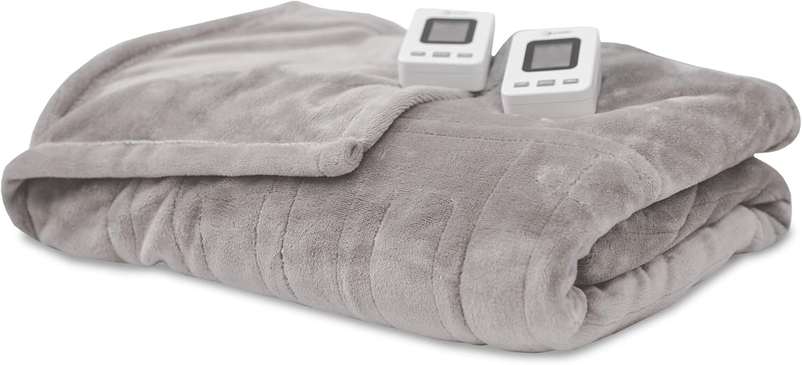Heated Electric Blanket with Sensorsafe, Queen, Soft Grey