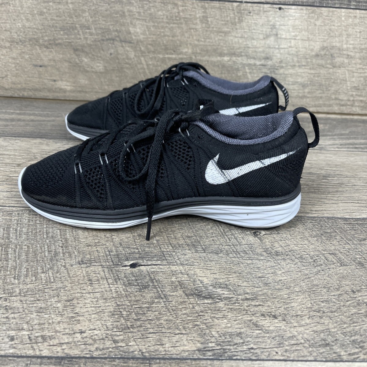 Nike Womens Flyknit Lunar 620658-010 Black Running Shoes