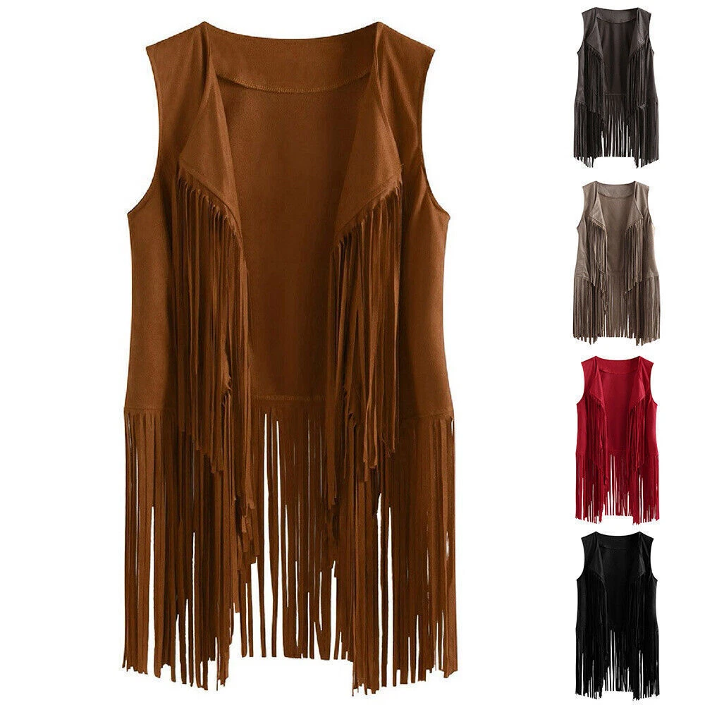 Suede tassel deals waistcoat