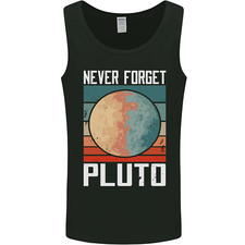 Never Forget Pluto Funny Space Planet Mens Vest Tank Top