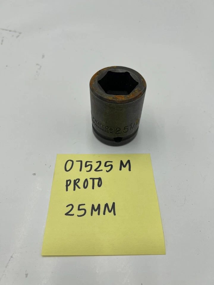 Proto 07525M 3/4" Drive Impact Socket 25mm, 6 Point 2" Long - Image 2 of 4