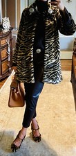 Nwt Brown Tiger Faux Fur Coat Size S
