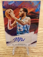 2020-21 Panini Court Kings PJ Washington Jr Auto Brush Strokes Pink 07/08