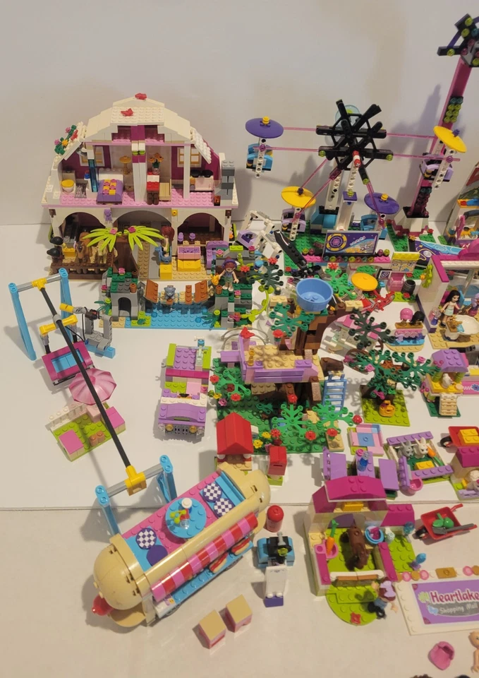 Lego Friends ENORME Lote de 21 Juegos Heartlake Salón Juice Bar Olivia Emma Barn Foto 2 de 4