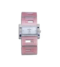 Impress White CZ Stone Mother of Pearl Dial Pink Dress Watch