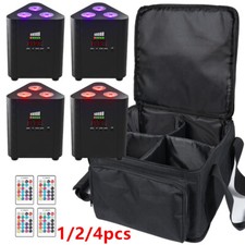 4IN1 RGBW LED Rechargeable Wireless DMX512 Par Light Party DJ KTV Disco 1-4PCS