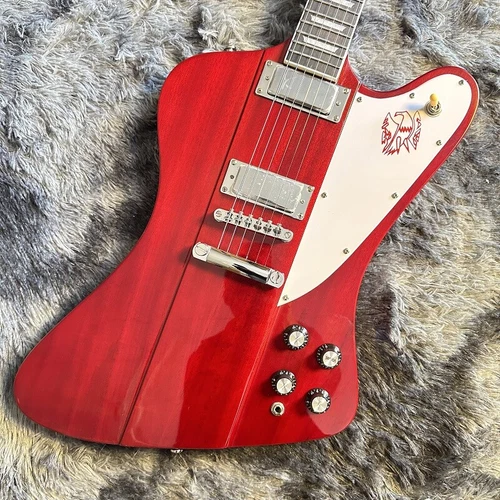Solid Red Firebird Electric Guitar 2H Pickups Rosewood Fretboard in USA