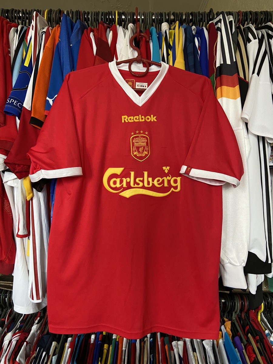 LIVERPOOL 2001 2002 2003 HOME SHIRT JERSEY REEBOK sz L MEN