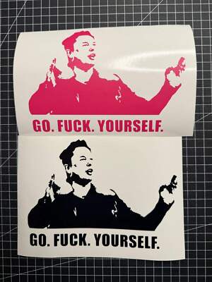 Aufkleber / Sticker - Elon Go F*ck Yourself Auto / Motorrad / MTB / Boot