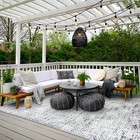 Extra Large Rug 240x340cm Light Grey Plush Diamond Geometric Carpet Non Slip Mat
