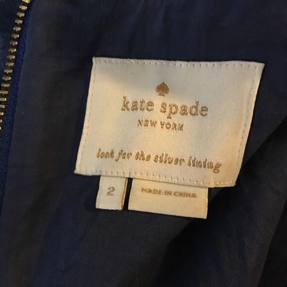 Abito a tunica Kate Spade New York trapuntato in denim chambray sopra il ginocchio taglia 2