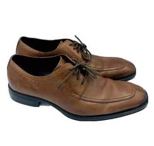 Mens Shoes Size 9 M Brown Johnston Murphy Oxford Leather Dress Square Toe Shoe