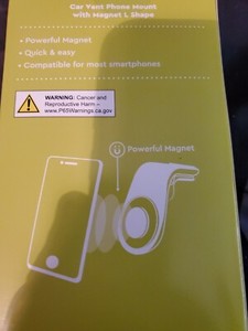 Car Vent Phone Mount With Magnet L Shape Gold