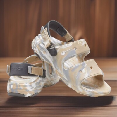 Crocs Classic All-Terrain Marbled Sandals in the multi-color Sz 10M 12W Crocs Unisex Classic All Terrain Marbled Slide Sandal  main image 3