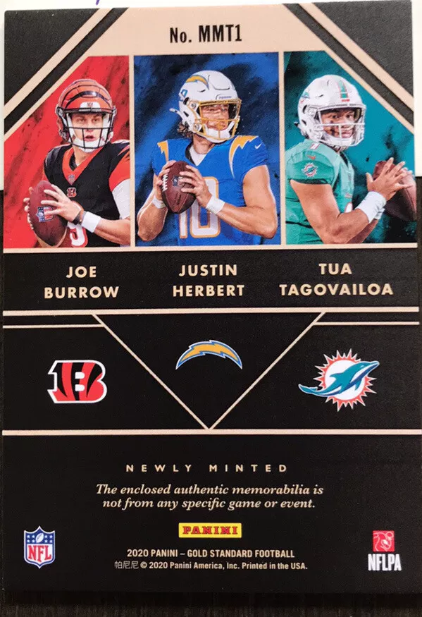 Justin Herbert, Joe Burrow and Tua Tagovailoa Multi-Signed Riddell NFL Shield Speed Authentic Helmet with Multiple Pick # Inscriptions