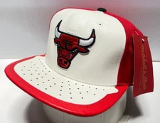 Mitchell & Ness Chicago Bulls Day One White/Red Adjustable Snapback Hat Cap NEW