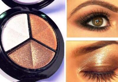 Triple Effect Luminous Eyeshadow With Mirror (#3)   Multi-Color Shimmer For Eyes