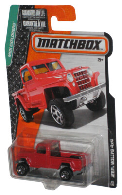 Matchbox MBX Explorers (2015) Red Jeep Willys 4x4 Toy Truck 84/120