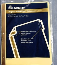 13 sets Avery 8 Clear Insertable Rip-Proof Extra Long Tabs 11" x 8.5" 8"