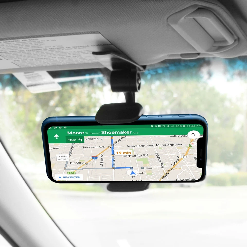 Car Sun Visor Clip Phone Holder, Visor Mount Cradle Compatible with Cell Phone - Image 2 of 4