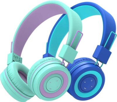 2Pack Kids Headphones Safe Volume Limited & Share Device for online schooling
