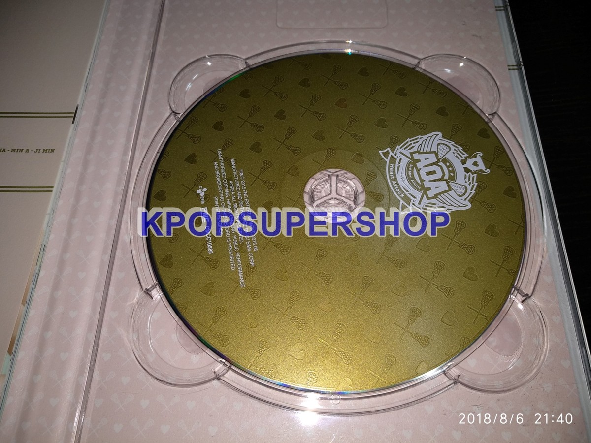 AOA 3rd Mini Album Heart Attack Autographed Signed Cover CD Rare