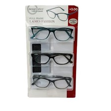 Design Optics Full Frame Ladies Fashion Reading Glassess 3.00 3PK