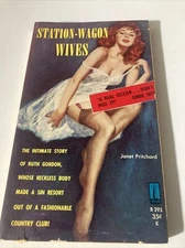 STATION WAGON WIVES 1960 Vintage Paperback Cheating,Sex,Pulp,Sleaze Beacon VG+