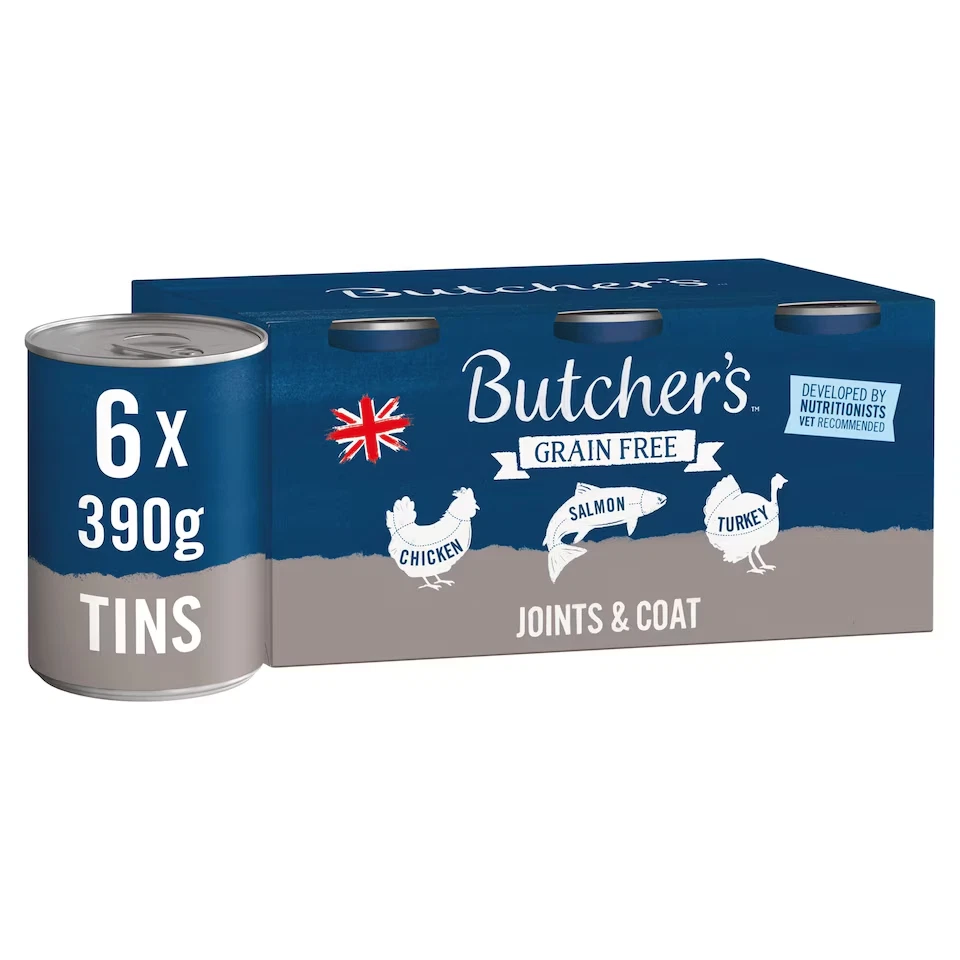 Butcher's Grain Free Joints & Coat 12 X 390g - Delicious Grain Free Dog Food