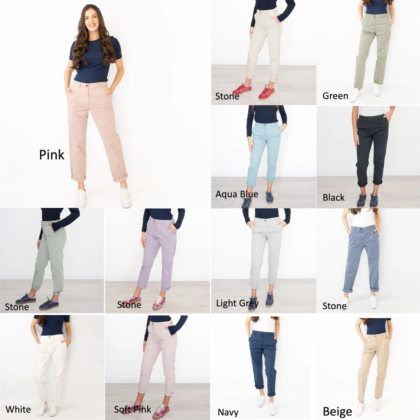 M&S Womens Trousers Chinos Cotton Blue Lilac Green Navy White Beige Pink Yellow
Opens in a new windo