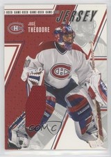 2002-03 ITG Be A Player Between the Pipes Game-Used Jersey Jose Theodore 2r8
