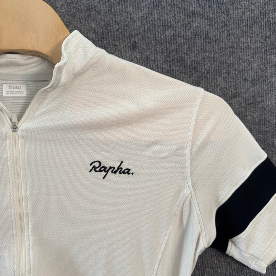 Raphaトレーニングジャケット rn136413 Rapha Lightweight Jersey Mens XXL White Merino Wool Cycling Bike