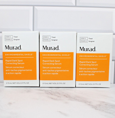 Murad Step 2 Rapid Dark Spot Correcting Serum 0.7 Fl Oz LOT OF 3 - NIB
